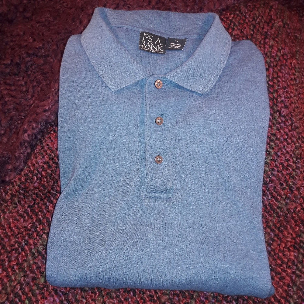 J.o.S A. Bank Men's Long Sleeve Polo